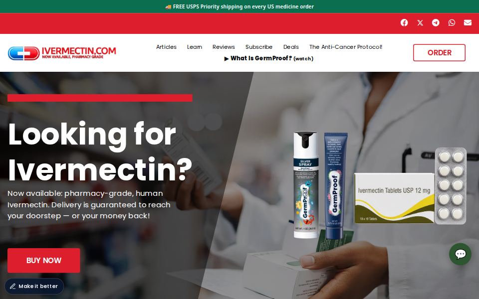 Ivermectin.com home page